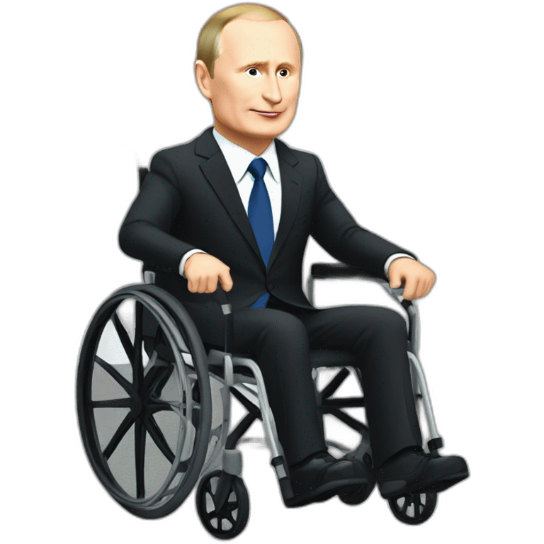 putin wheelchair on steps emoji