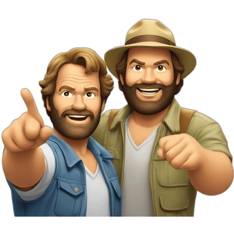 Bud spencer and terence hill waving emoji