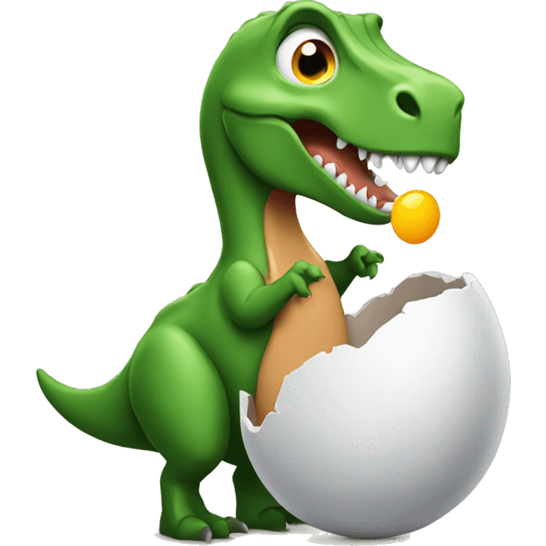 dinosaur eating eggs emoji