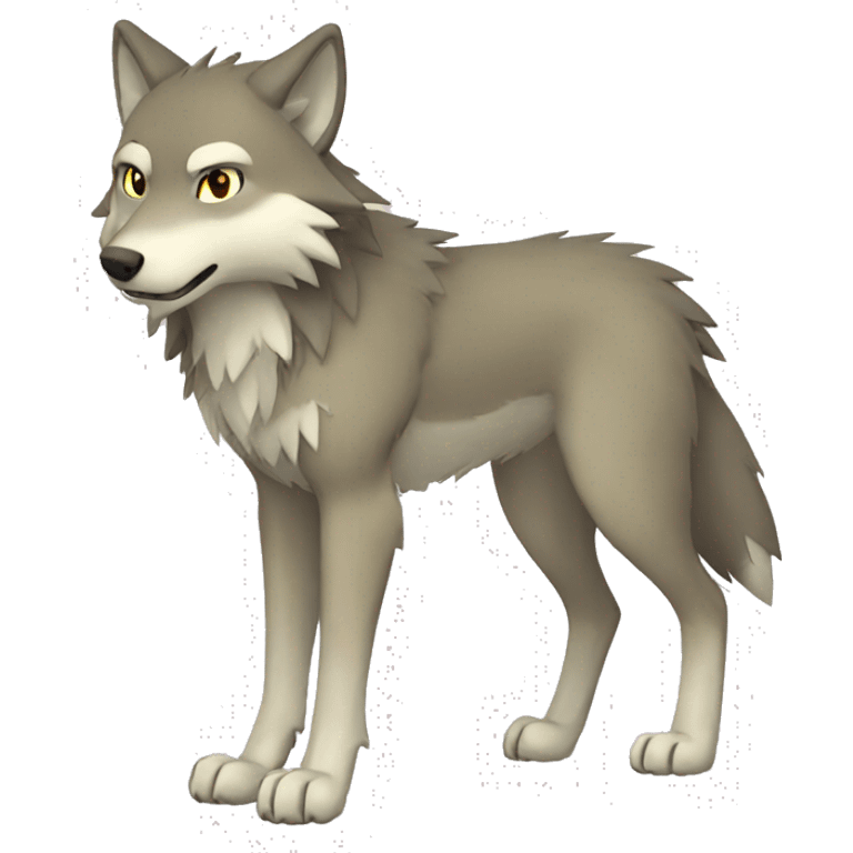 Wolf-Fakemon full body emoji