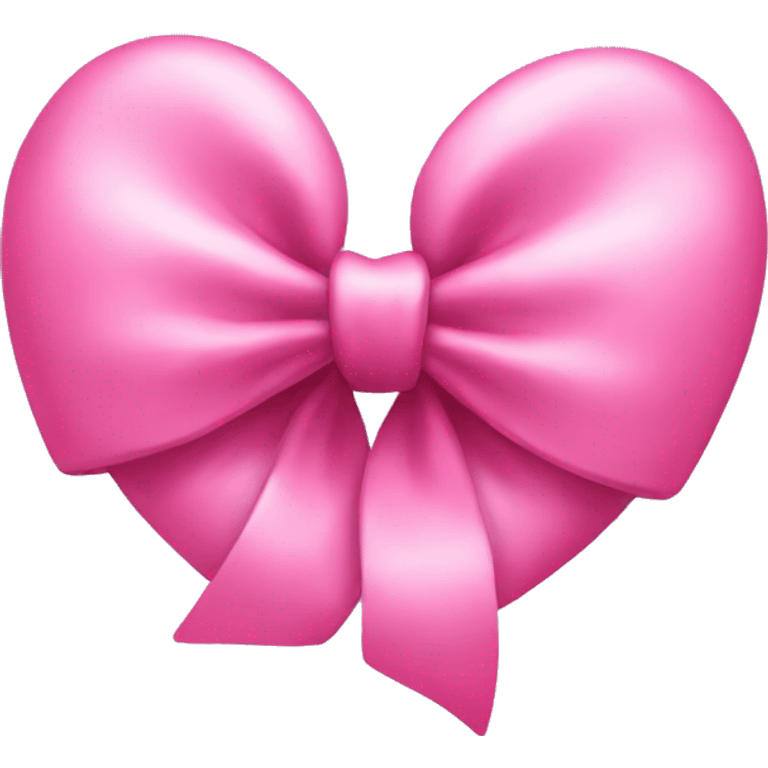 Pink bow heart emoji