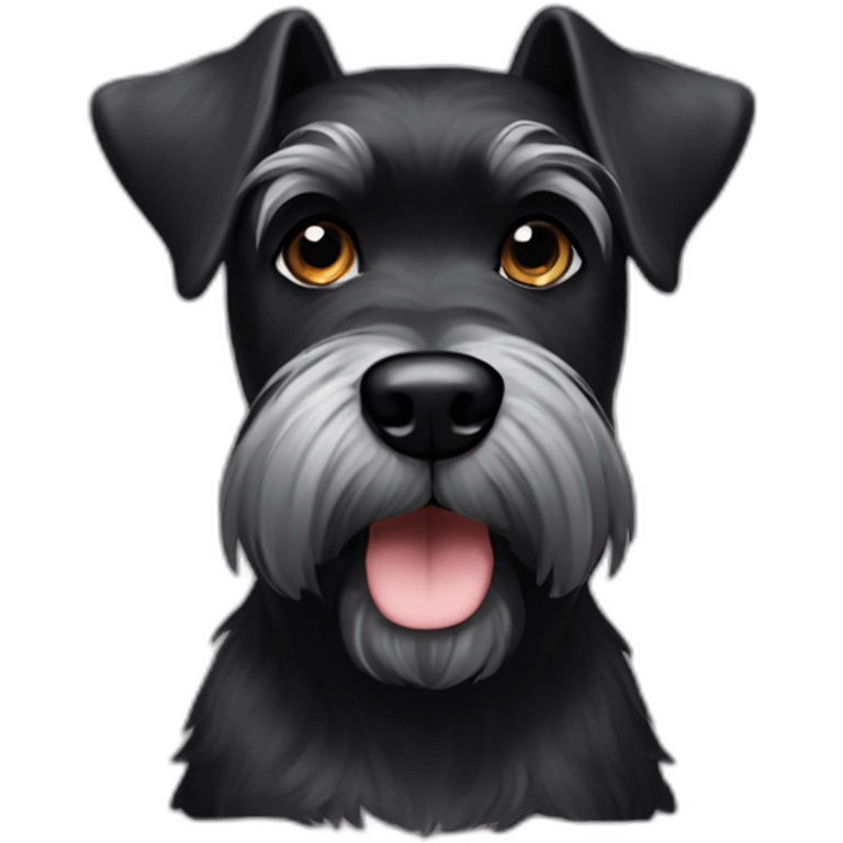 black Zwergschnauzer emoji