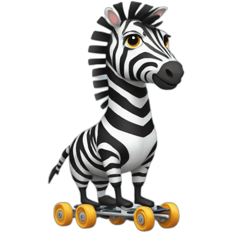 Rollerblades zebra emoji