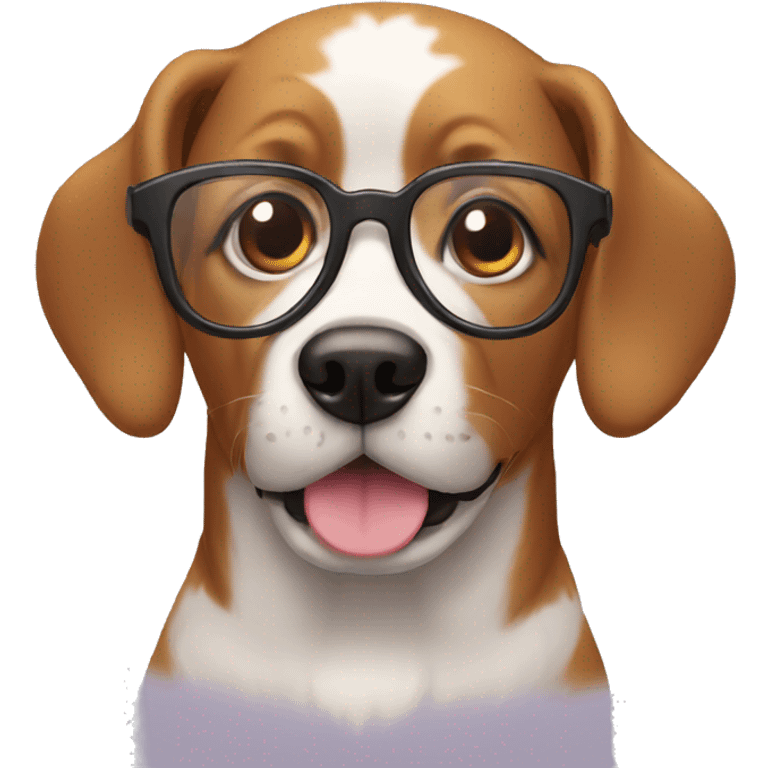  Dog with glasses emoji