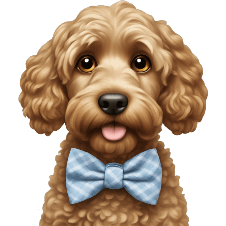 Cockapoo with a bow tie emoji