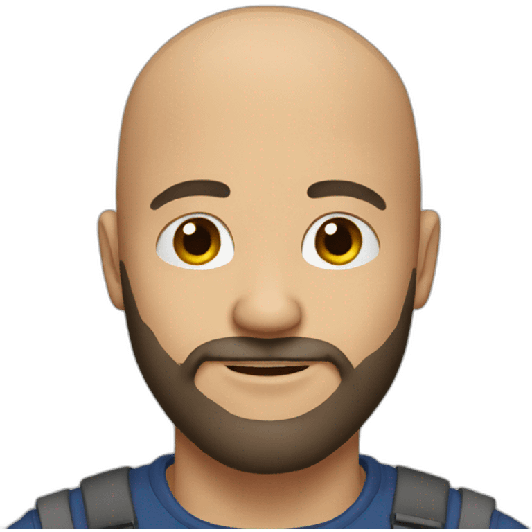 bald man with beard  emoji