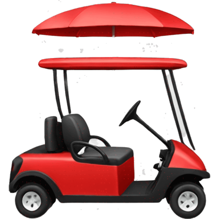 red golfcart emoji