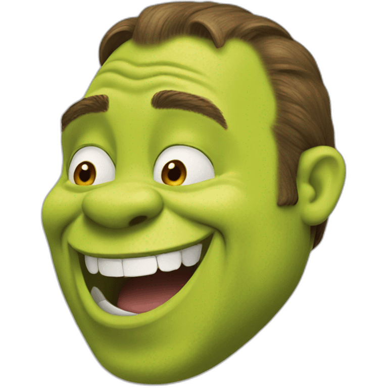 Shrek laughing emoji