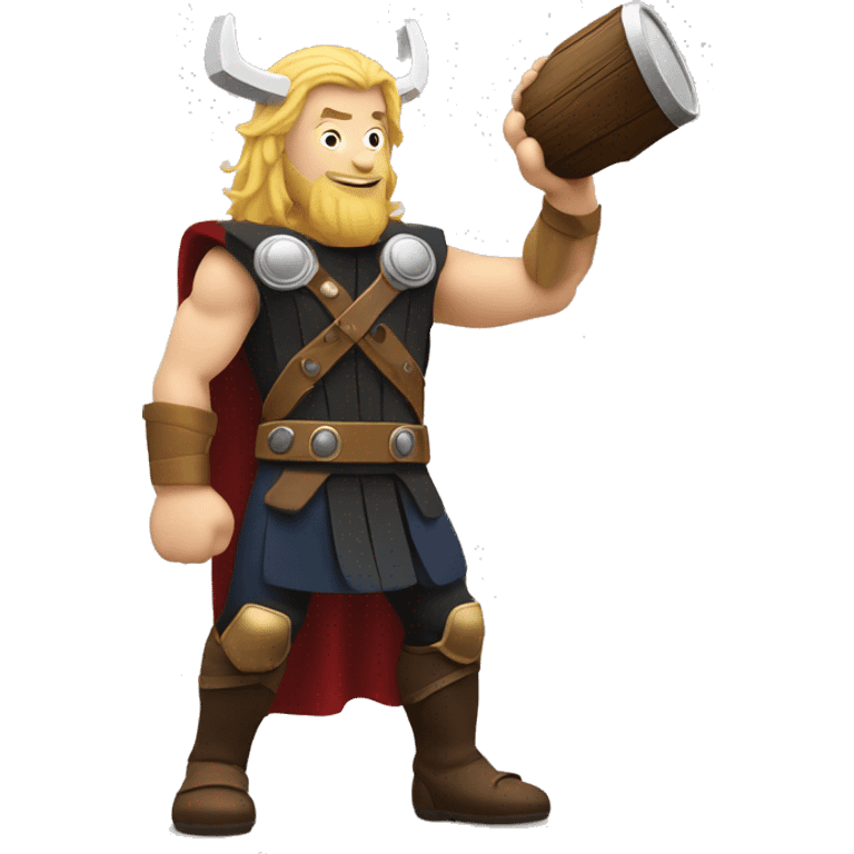 Thor qui bois une biere emoji