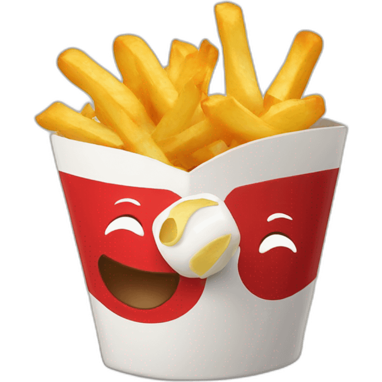 Frite qui joues au bowling emoji