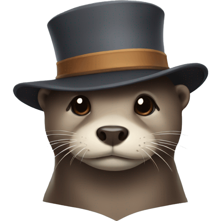 otters with hat emoji