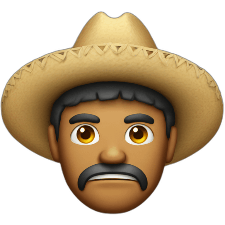 Angry man wearing sombrero emoji