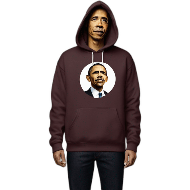 fullbody barack obama in supreme new york logo hoodie emoji