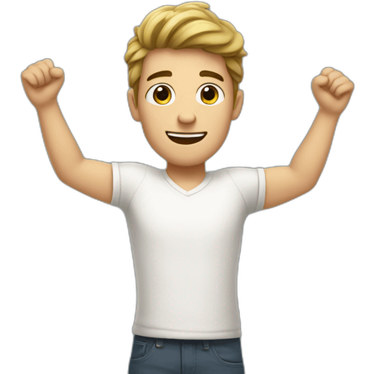 young french man, arms up emoji