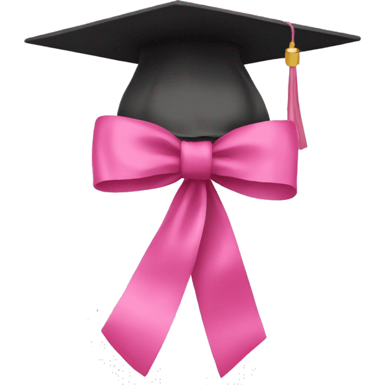 College degree with a pink bow emoji