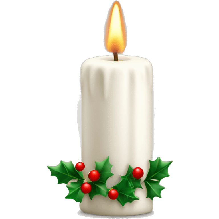 Christmas white  candle emoji