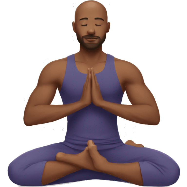 man doing yoga emoji