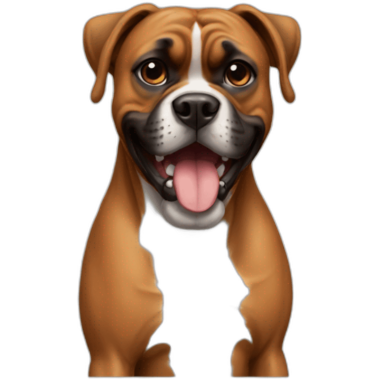 Boxer dog smile emoji