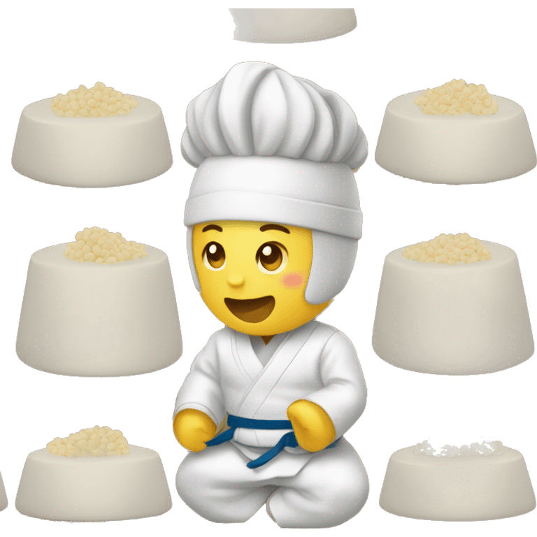 judoka qui mange des pâtes  emoji