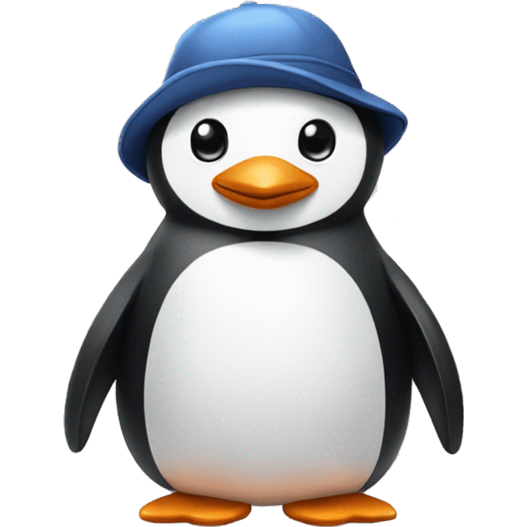 Penguin wearing an English flat cap emoji