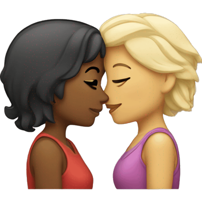 Two kissing lesbian  emoji