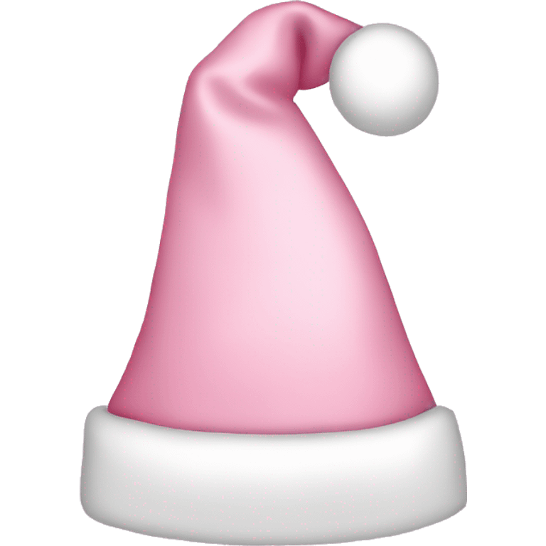 Light pink Santa hat with sparkly snowflakes  emoji