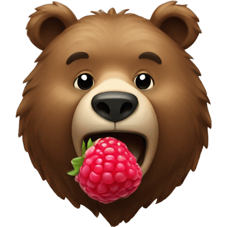 bear with a rasberry emoji