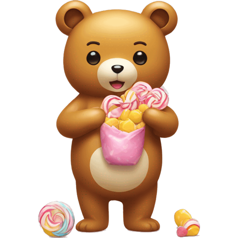 Rilakkuma eating candy emoji