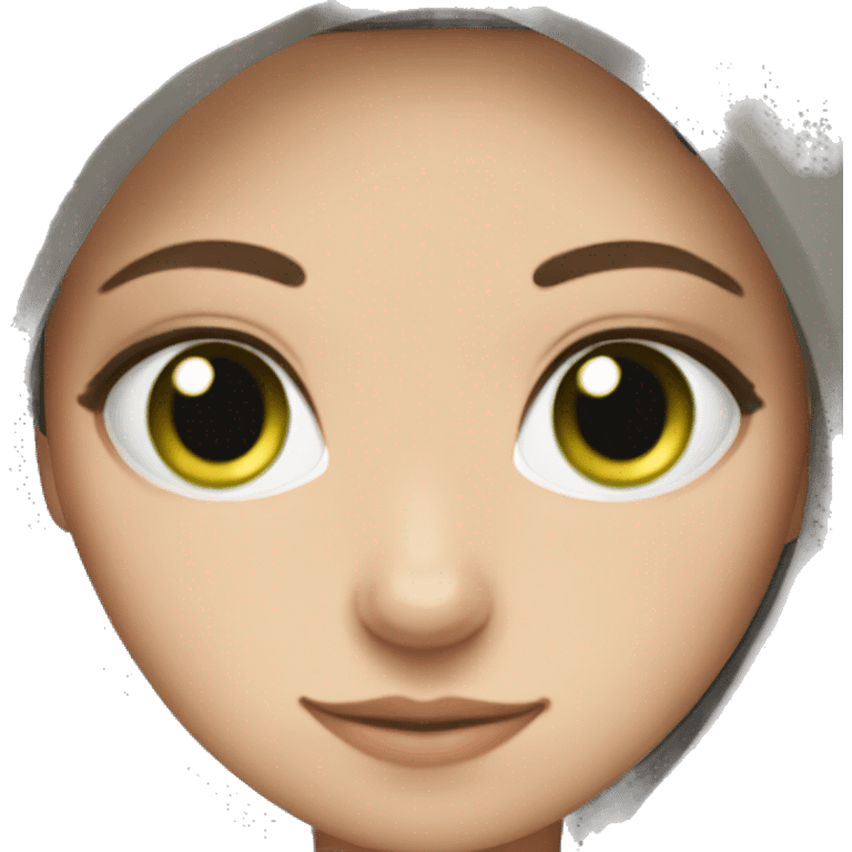 Slavic brunette girl green eyes with grey cat in her arms  emoji