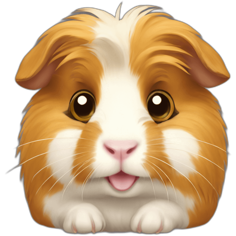 Golden abyssinian guinea pig emoji