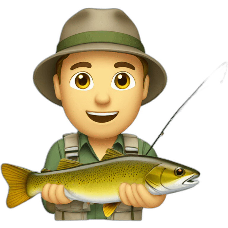 A flyfishing emoji