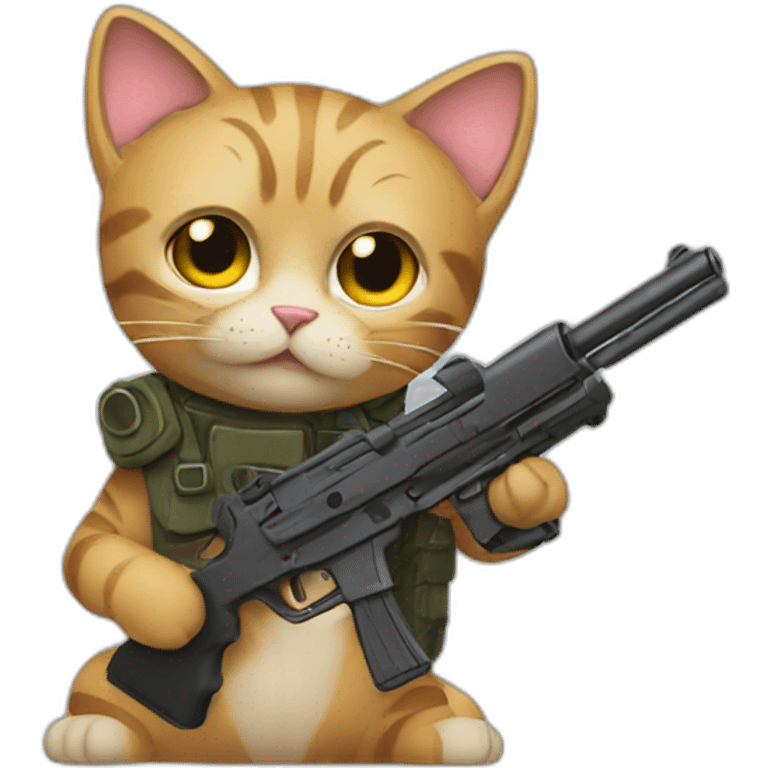 cat with gun emoji