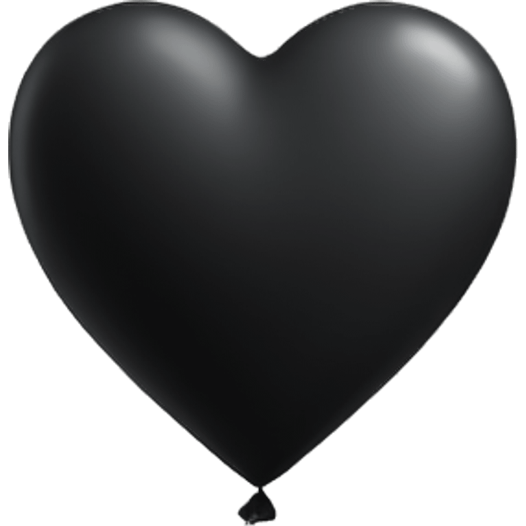 White and black Heart baloon emoji