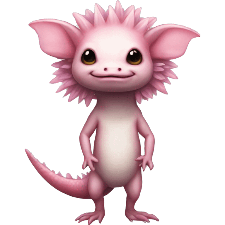 Axolotl furry anthropomorphic full body emoji