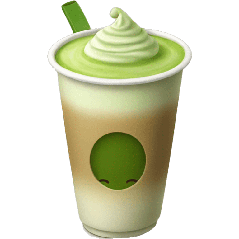 Matcha latte in cup emoji