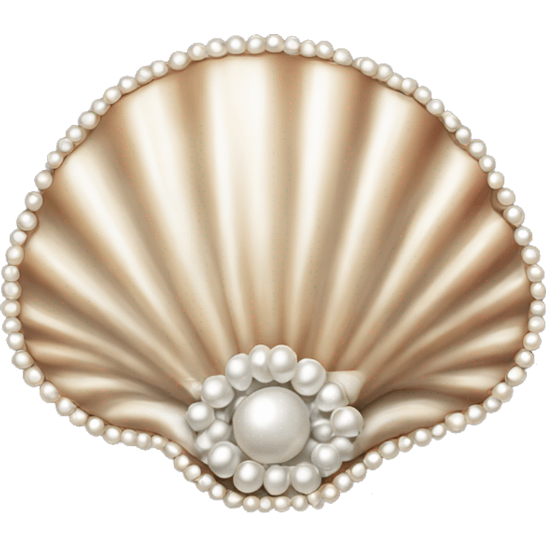 shell with pearls in the middle emoji