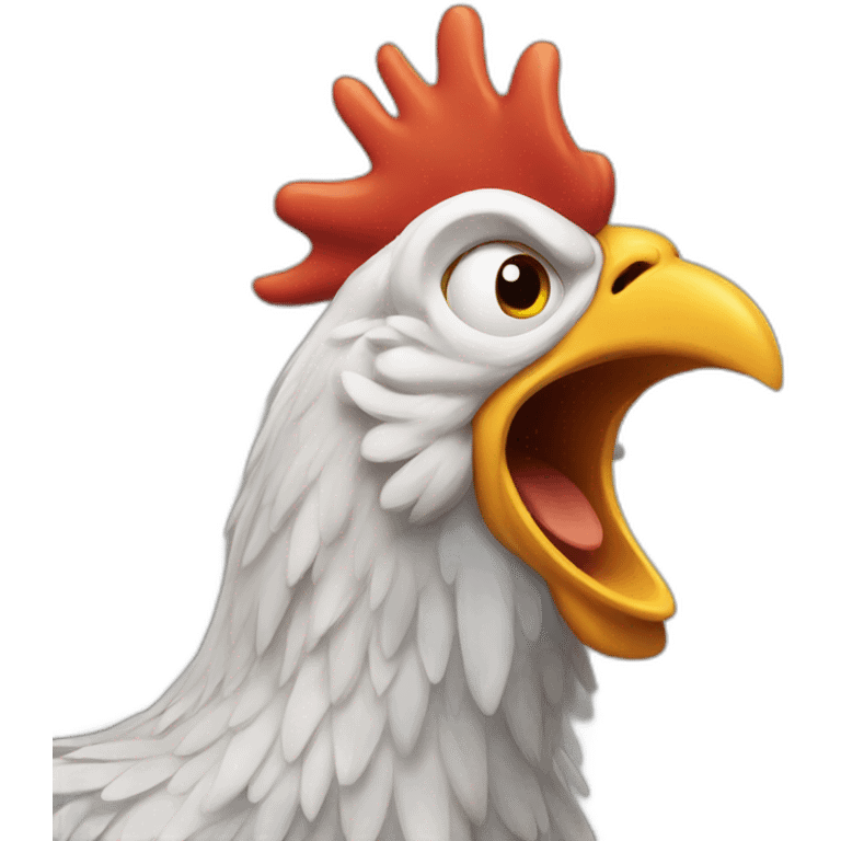 screaming chicken emoji