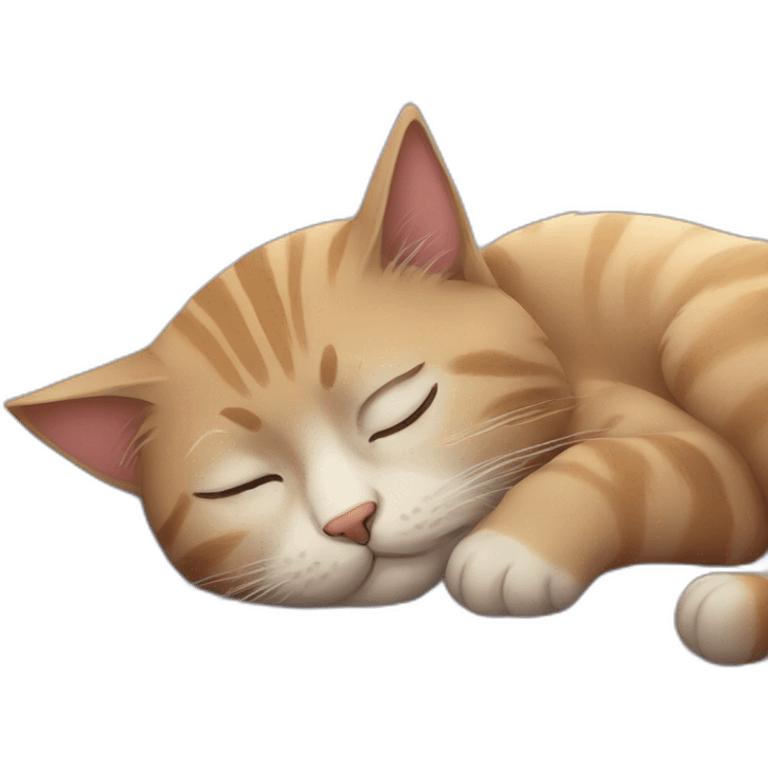 Sleeping cat goodnight emoji