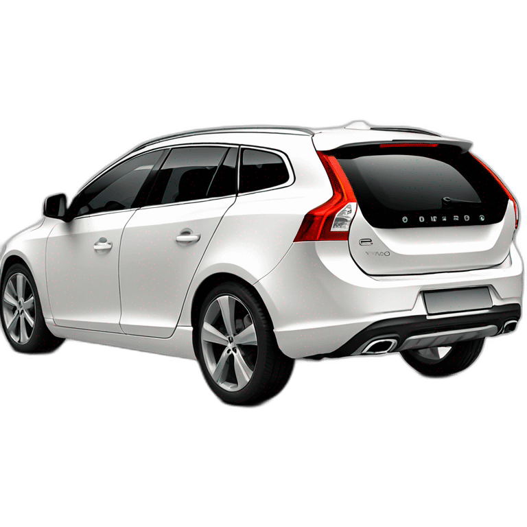 volvo v60 fronr white emoji