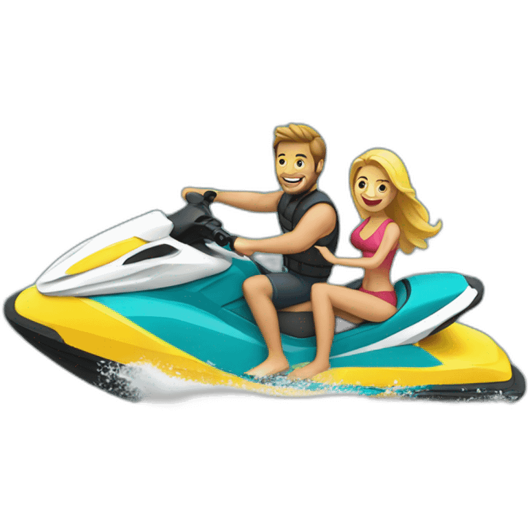 couple sur un jet ski emoji