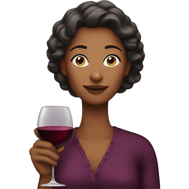 Woman with wine emoji