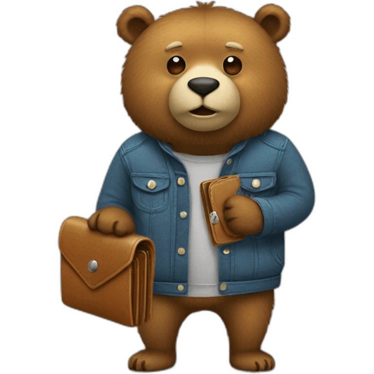 Bear with wallet emoji