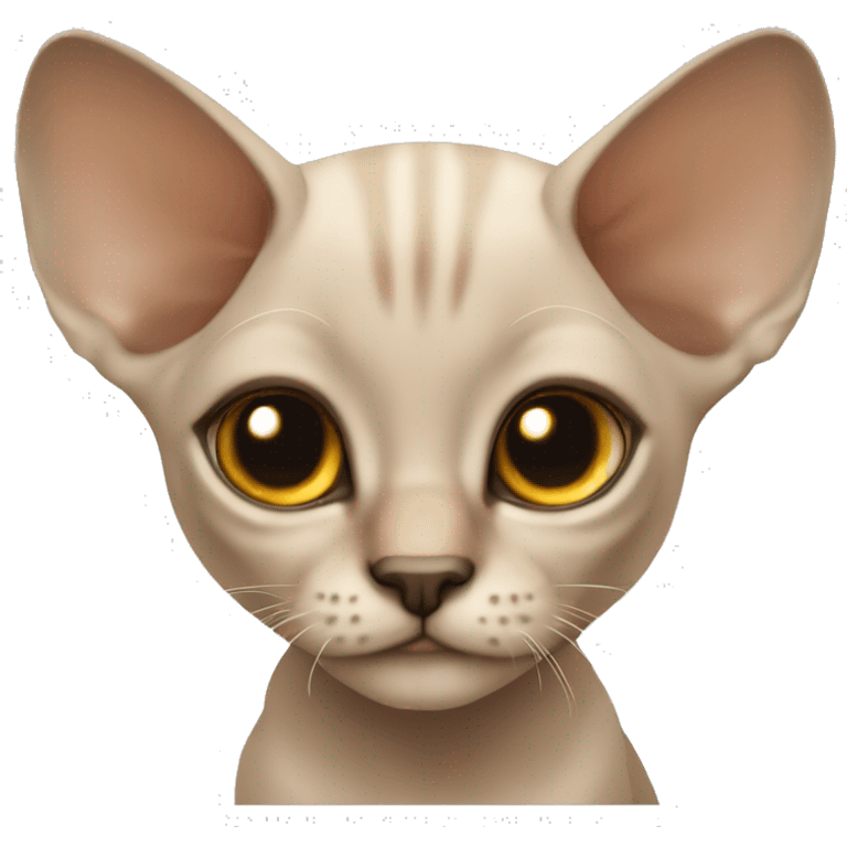 Beige sphinx kitten  emoji