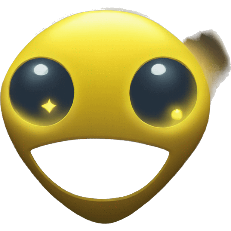 a glowing pure yellow space object emoji