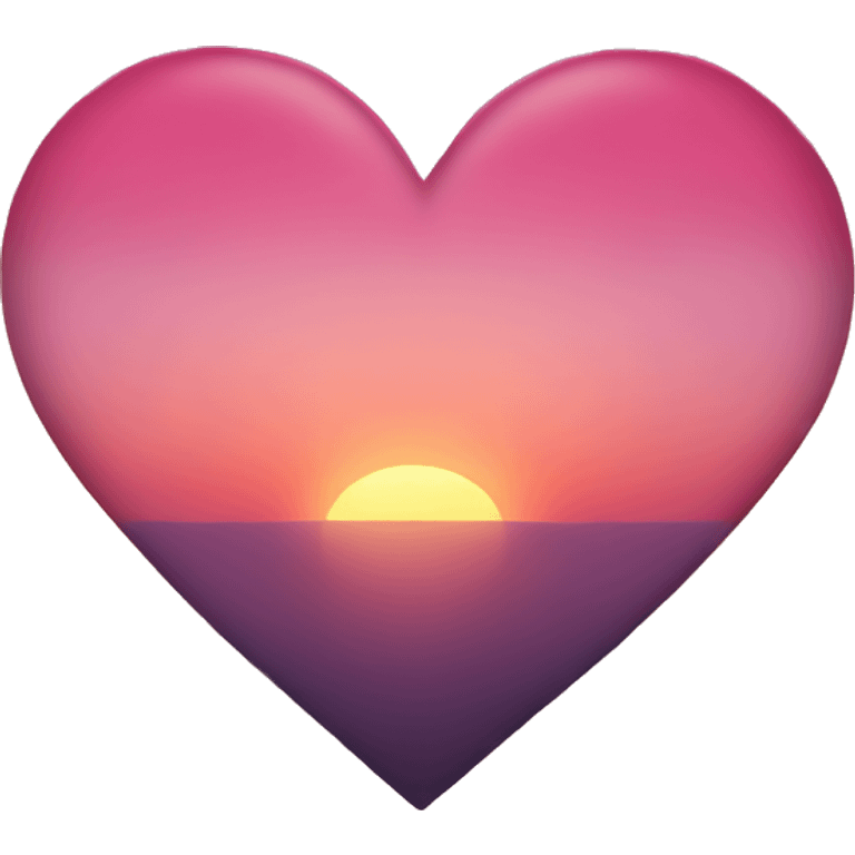 sunset heart emoji