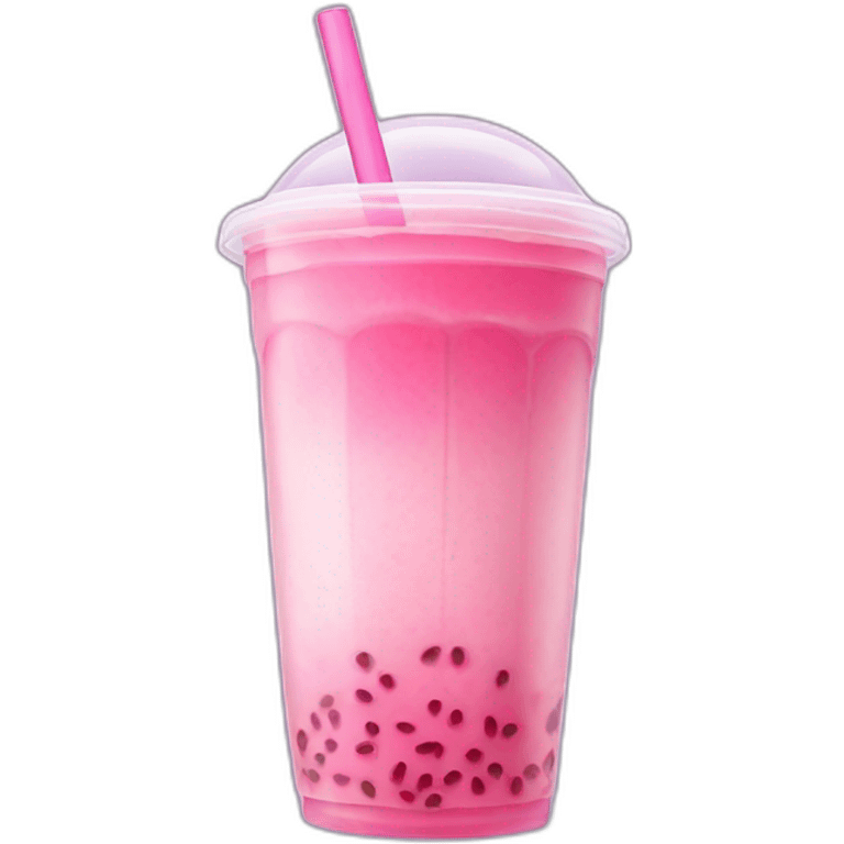 pink bubble tea emoji