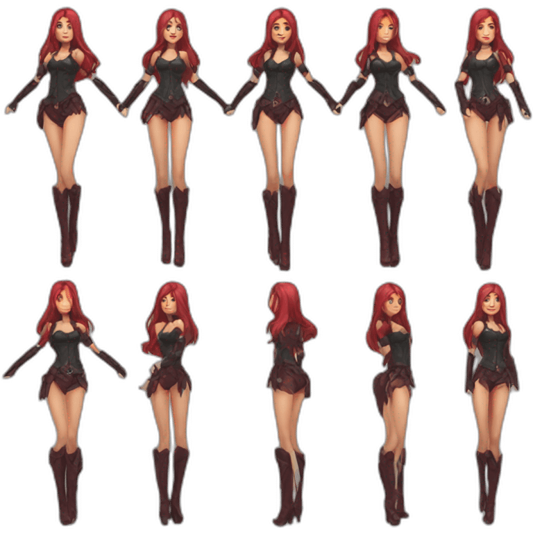 Katarina posing legs sfw emoji