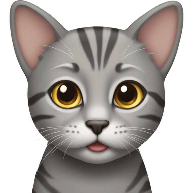 Grey tabby cat emoji