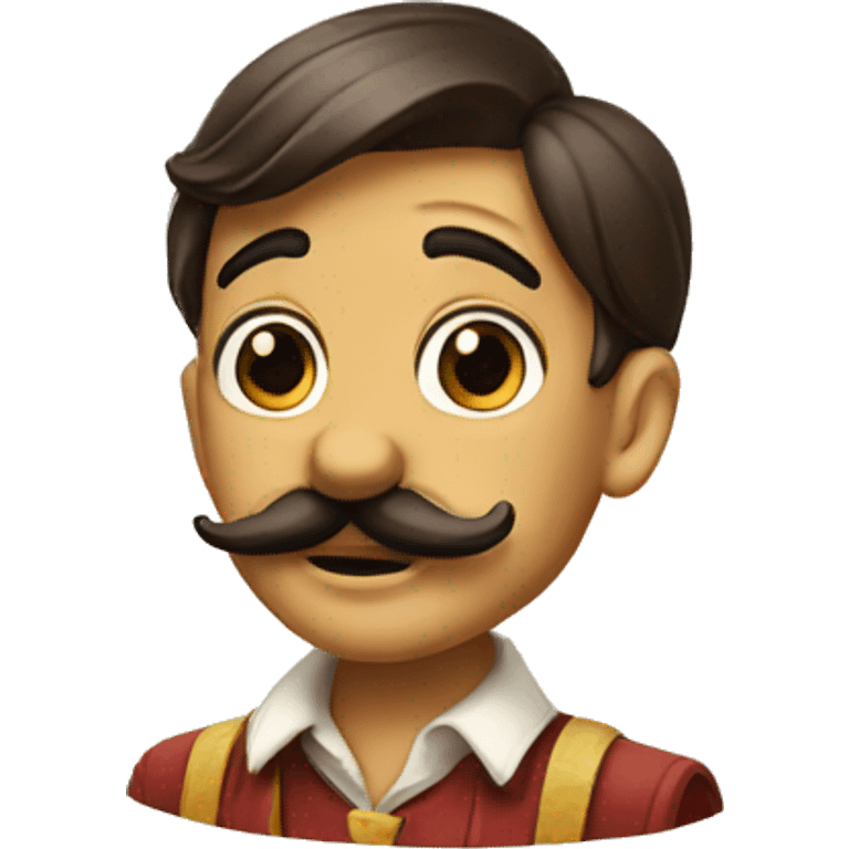 pinocchio with a mustache emoji