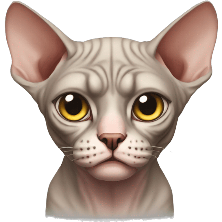 angry sphynx cat emoji